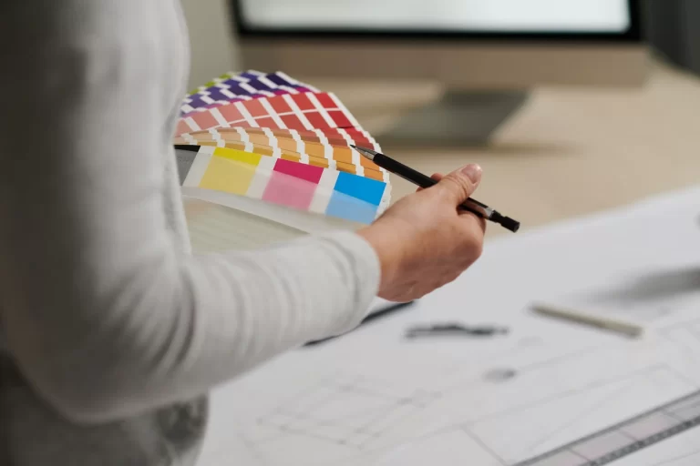 Architect Working with Color Pallete